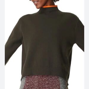 Sweaty Betty high neck forest green sweater